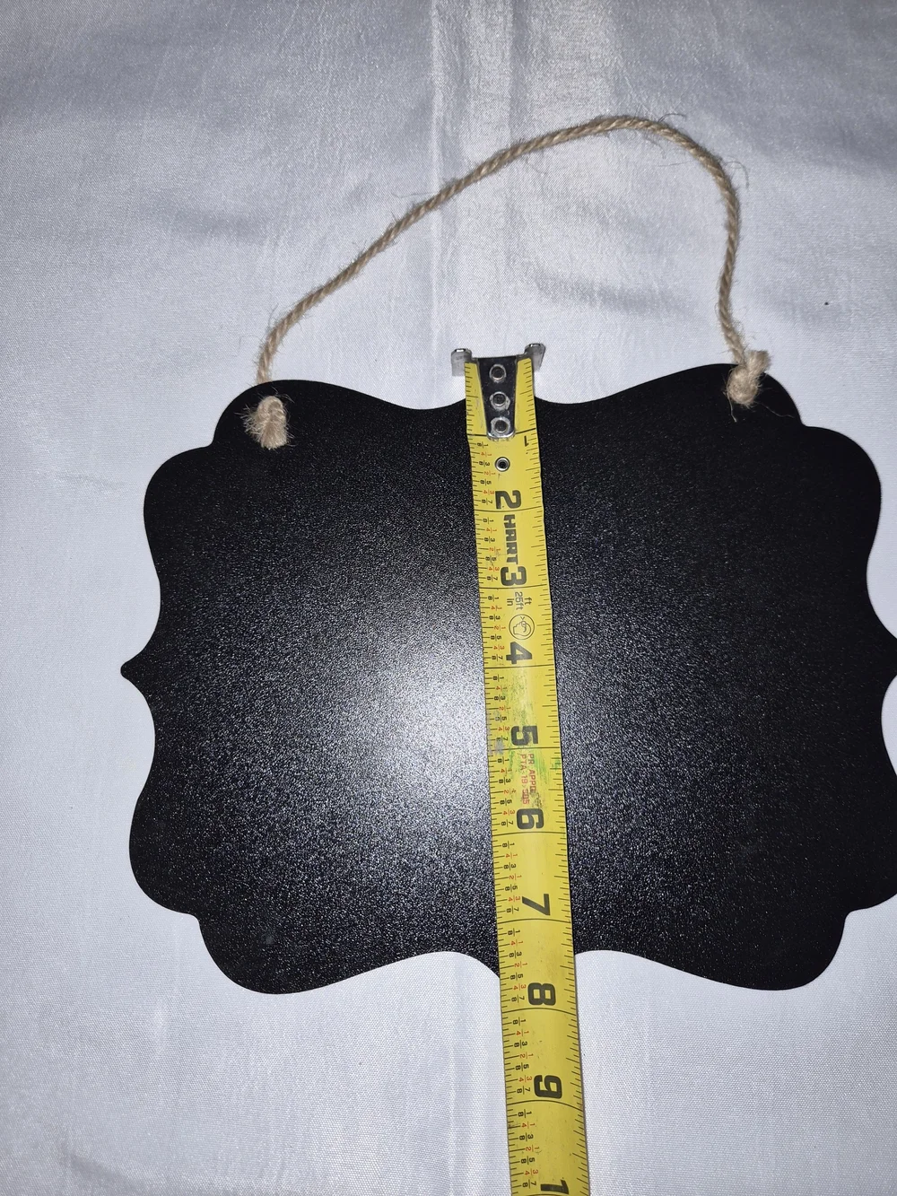 Decorative Black Chalkboard Plaque with Twine Hanger